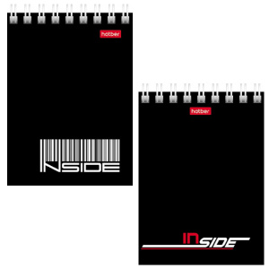 Блокнот "Hatber.Inside", А7 , 40 листов , клетка , на спирале , дизайн ассорти, 40Б7В1гр-01622