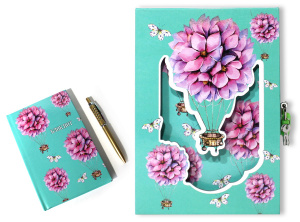 Подарочный набор ASMAR ЦВЕТЫ (с замочком) A5 арт. AR-472