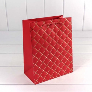 Пакет подарочный "Ромб" Красный 31х42х12 300391A/6