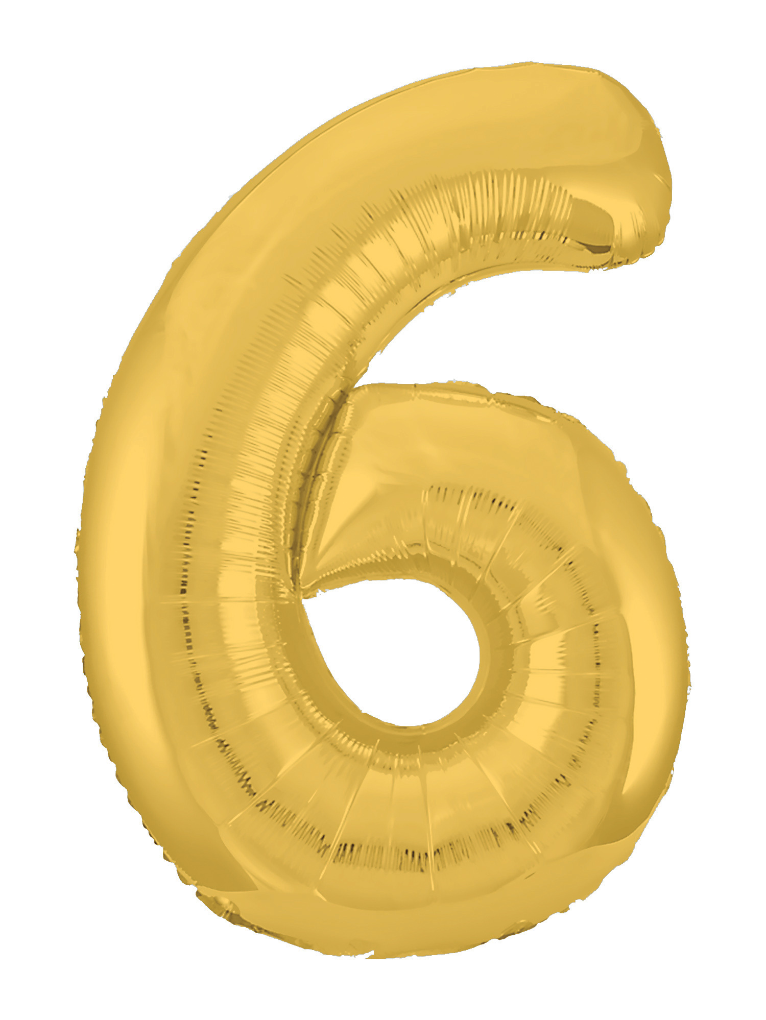 Шар фольга Agura Slim, цифра 6 'Золото', 40', индивид. уп., европодвес, 754658