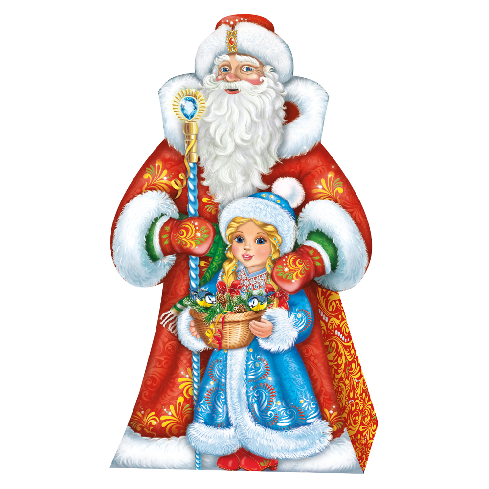 Новогодняя упаковка 'Дед мороз и внучка 0.8', 800 г , 160х90х290 мм, 15010578