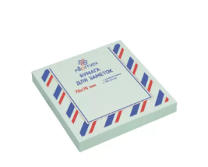 Клейкая бумага для заметок "Attomex", 76x76 мм, 100 л офсет, 60 г/м², голубая, 2010710