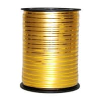 Лента подарочная с золотой полоской Fiesta 5 мм х 250 м жёлтая