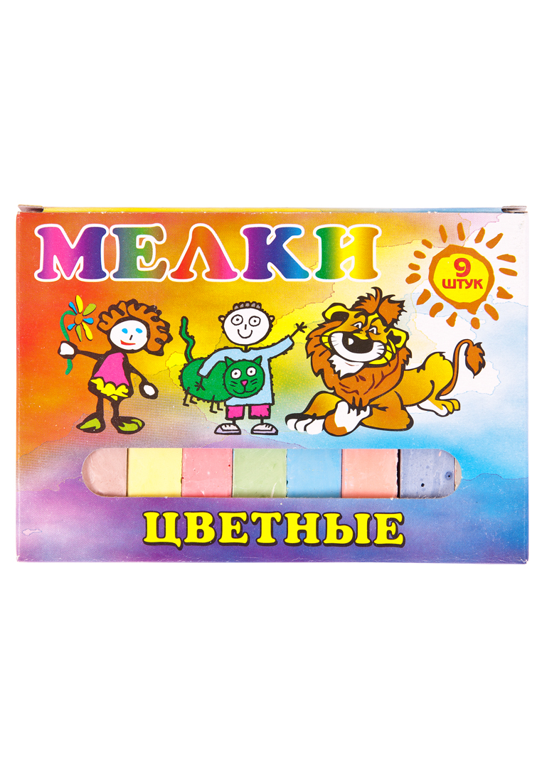 Мелки 9 цв. (цветные) Пегас 9 шт.