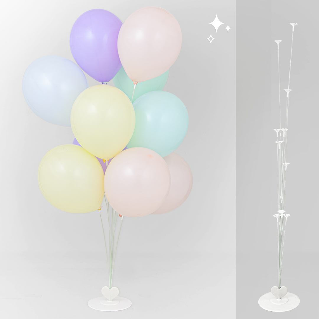 Стойка для шаров, фонтан сердце, 11 насадок, 1 м, ВТ019-new