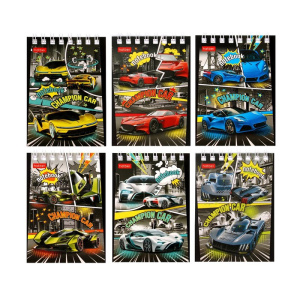 Блокнот "Hatber.Авто чемпион", А7 , 40 листов , клетка , на спирале , дизайн ассорти, 40Б7В1гр