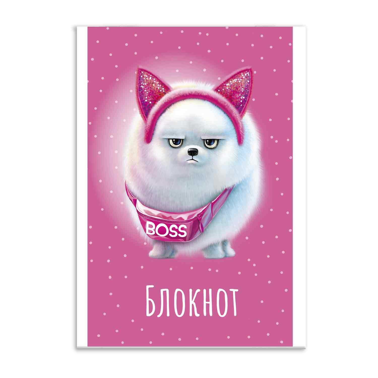 Блокнот А6, 40л, ассорти Блок-белый офсет 60г;м, клетка, 68131;68134;68140;68143