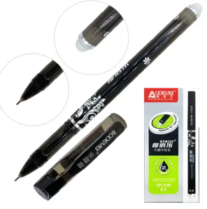 Ручка пиши-стирай "KWELT" , гелевая 0,5 мм черная, GP-3180