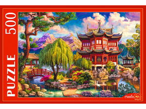 ПАЗЛЫ 500 элементов. ВОСТОЧНАЯ ПАГОДА У ПРУДА, Ф500-5147
