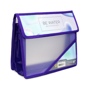 Папка для тетрадей пластиковая "АБСТРАКТНЫЕ КАПЛИ", A5 , на липучке с дизайном, ПМ-А5-36