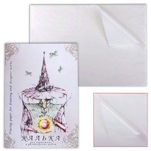 Калька для чертежных и дизайнерских работ , А3 , 297х420 мм , 40г/м2 , в папке , 40 листов, КДР/А3