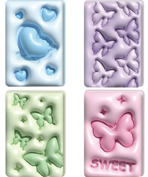 Записная книжка 'deVENTE. Butterfly' B6 (130 ммx183 мм), 192 стр, ассорти 4 цвета, 2052303