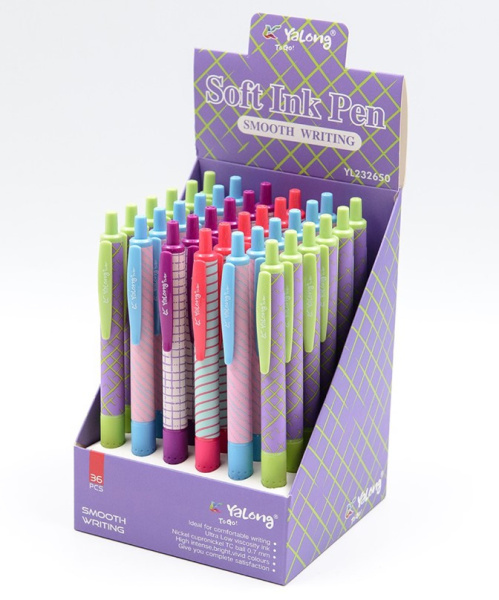 Ручка шариковая. автомат. YALONG СИНЯЯ 0,7 мм , YL232650