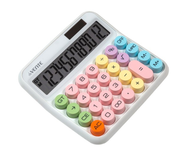 Калькулятор настольный 'deVENTE' DD-2, 150x145x35 мм, 12 разрядный, двойное питание, 4031405